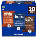 Kettle Brand 1 Oz, 20 Ct Potato Chips Variety Pack with Sea Salt, Vinegar, and BBQ