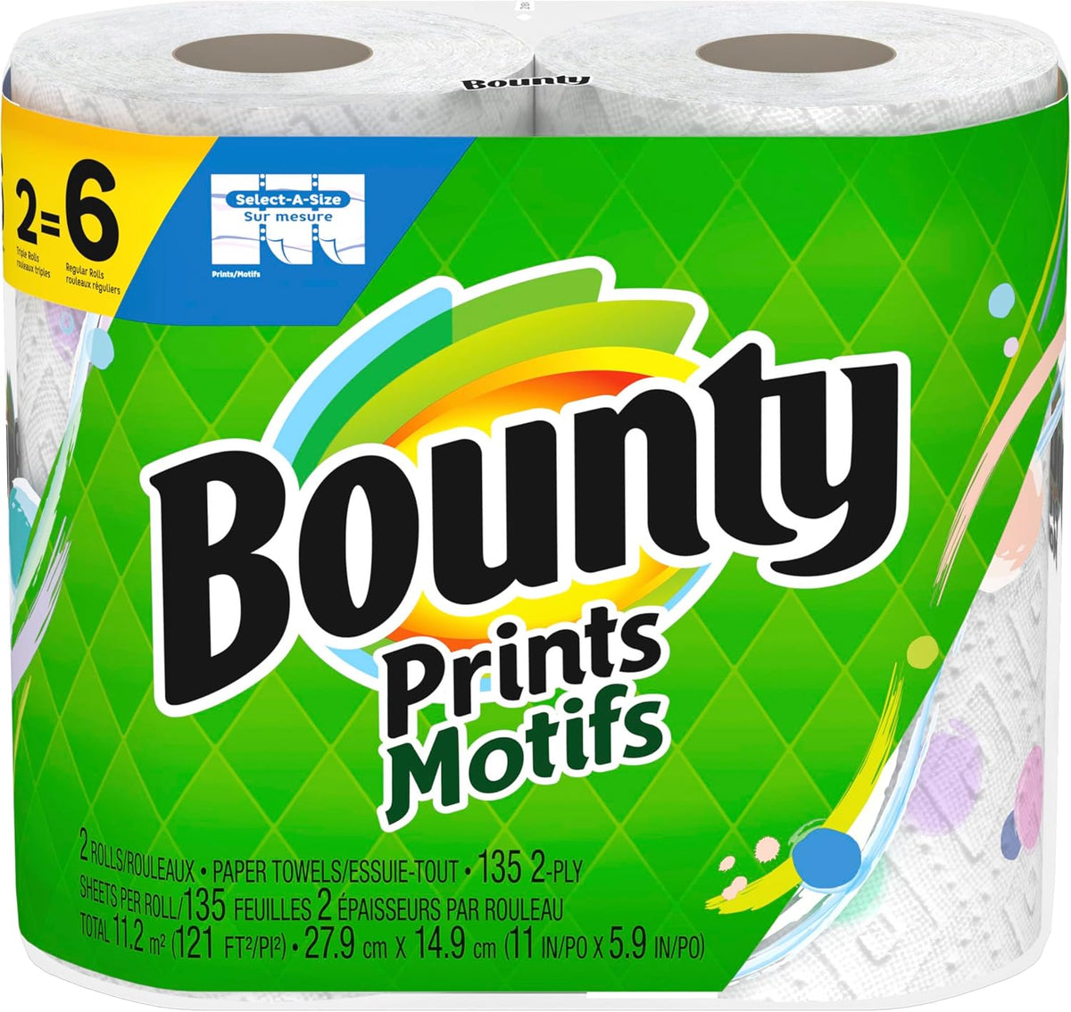 Bounty Select-A-Size Paper Towels, White, 8 Triple Rolls = 24 Regular Rolls - Rayz Mart