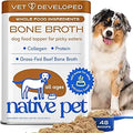 Native Pet Bone Broth for Dogs - Made with Real Grass-Fed Beef, Dog Food Toppers for Picky Eaters - Hydration & Nutrition for Joint Health, 48 Scoops