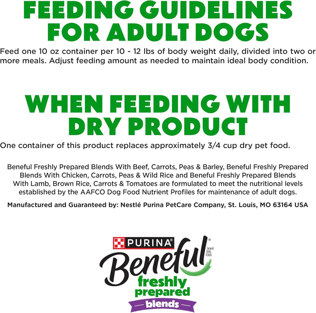 Purina beneful freshly prepared dog food 12 pack 10 oz tubs beef chicken lamb