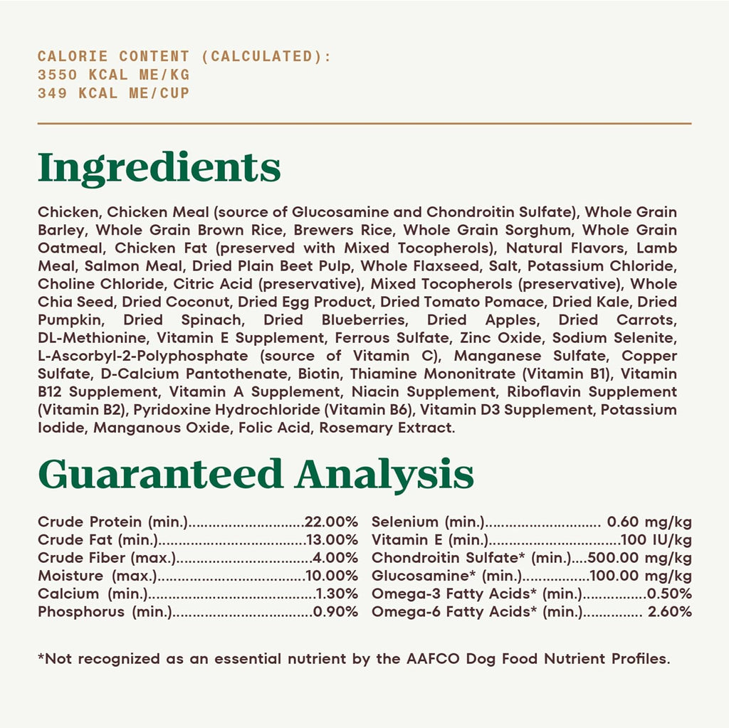 Nutro Ultra Adult Large Breed Dry Dog Food, high-protein chicken, lamb, and salmon protein trio, 13 lb non-GMO bag