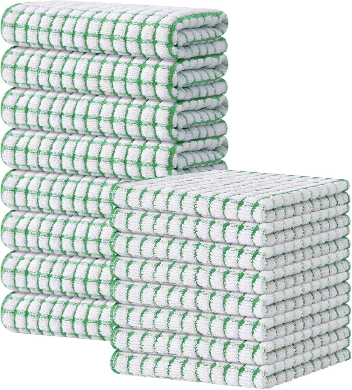 Kitinjoy Cotton 8 Pack Terry Kitchen Dish Cloths, 12 x 12 Inches Super Soft and Absorbent Dish Rags, Quick Drying Dish Towels for Washing Dishes, Mixed Color