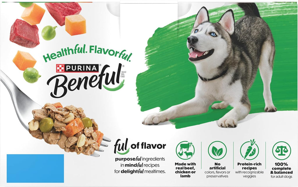Purina beneful freshly prepared dog food 12 pack 10 oz tubs beef chicken lamb