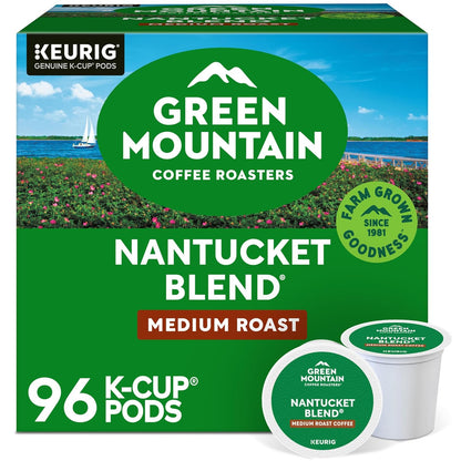 Green Mountain Coffee Nantucket Blend Medium Roast Keurig Single-Serve K-Cup Pods 96 Count