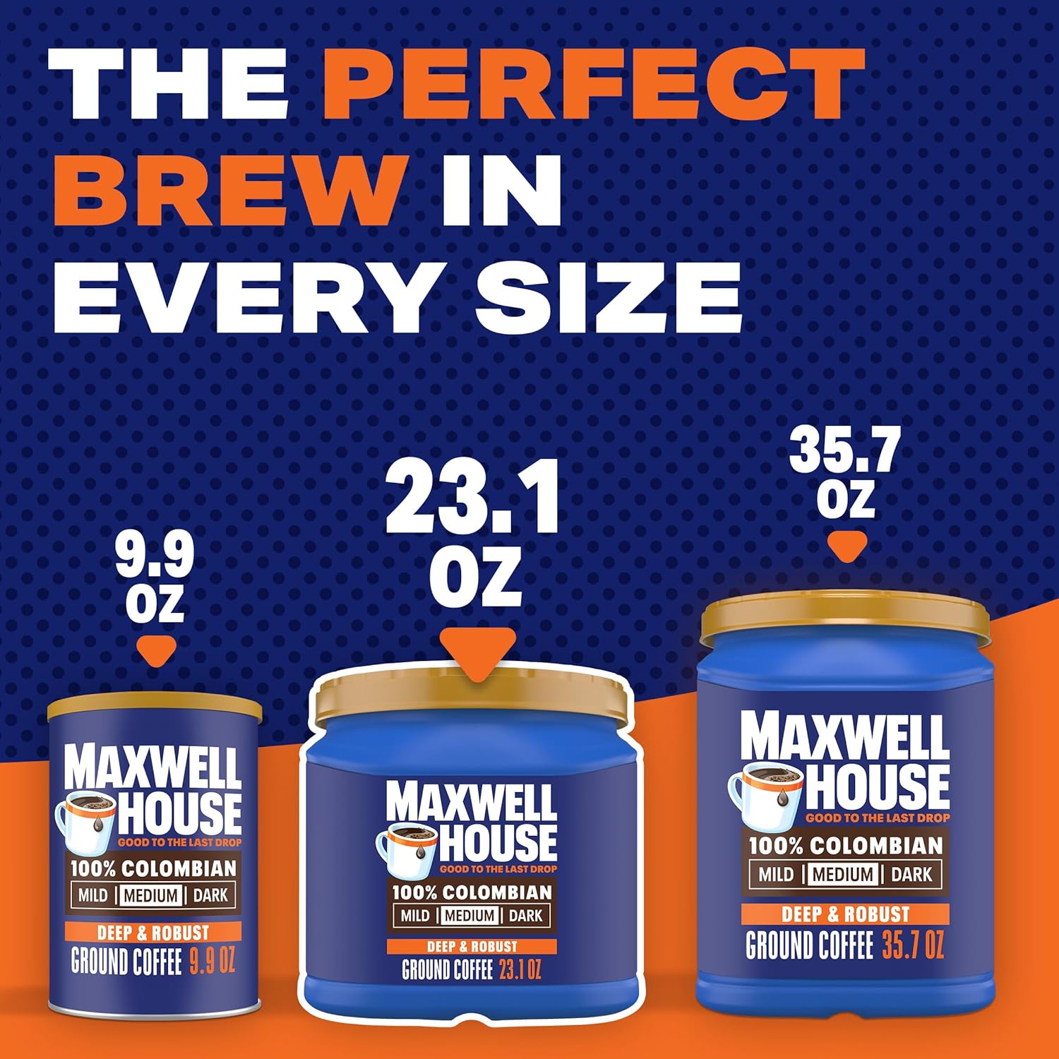 Maxwell House 23.1oz Ground Coffee Medium 100% Colombian Roast
