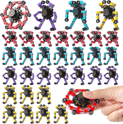 Valentines Day Gifts Transformable Fidget Spinners Toys 4 Pcs for Kids and Adults Stress Relief Sensory Toys for Boys and Girls Age 8-13 Fingertip Gyros Easter Basket Stuffers for Teens