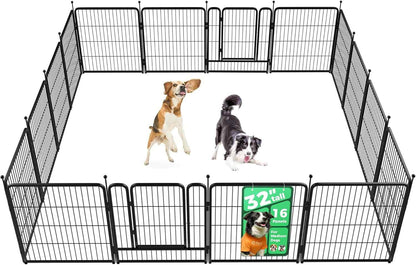 FXW Rollick Unleashed Dog Playpen for Indoor, Yard, RV Camping, 24 inch 8 Panels for Small and Puppy Dogs, Black│Patented