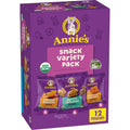 Annie's Organic Variety Pack, 12 Pouches, 11 oz, Cheddar Bunnies, Bunny Grahams and Cheddar Squares