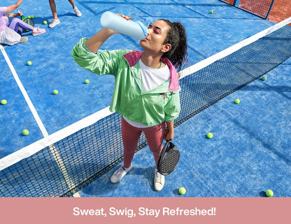26 oz Insulated Water Bottle with 2-in-1 Straw and Spout Lid, Keep Cold 24H, Leak-Proof, Fits in Car Cup Holder, Stainless Steel Water Bottle for Sports, Travel, and School (Cotton Candy)
