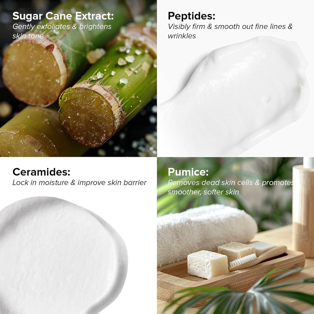 DRMTLGY microdermabrasion facial scrub and face mask for acne scars and blackheads, 2 oz, non-abrasive exfoliator