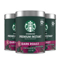 starbucks premium instant dark roast arabisca coffee three 3.17 oz tins