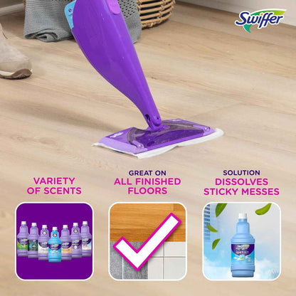 Swiffer WetJet Multi-Purpose and Hardwood Liquid Floor Cleaner Solution Refill with Gain Scent - 42.2 fl oz each, (Pack of 2)