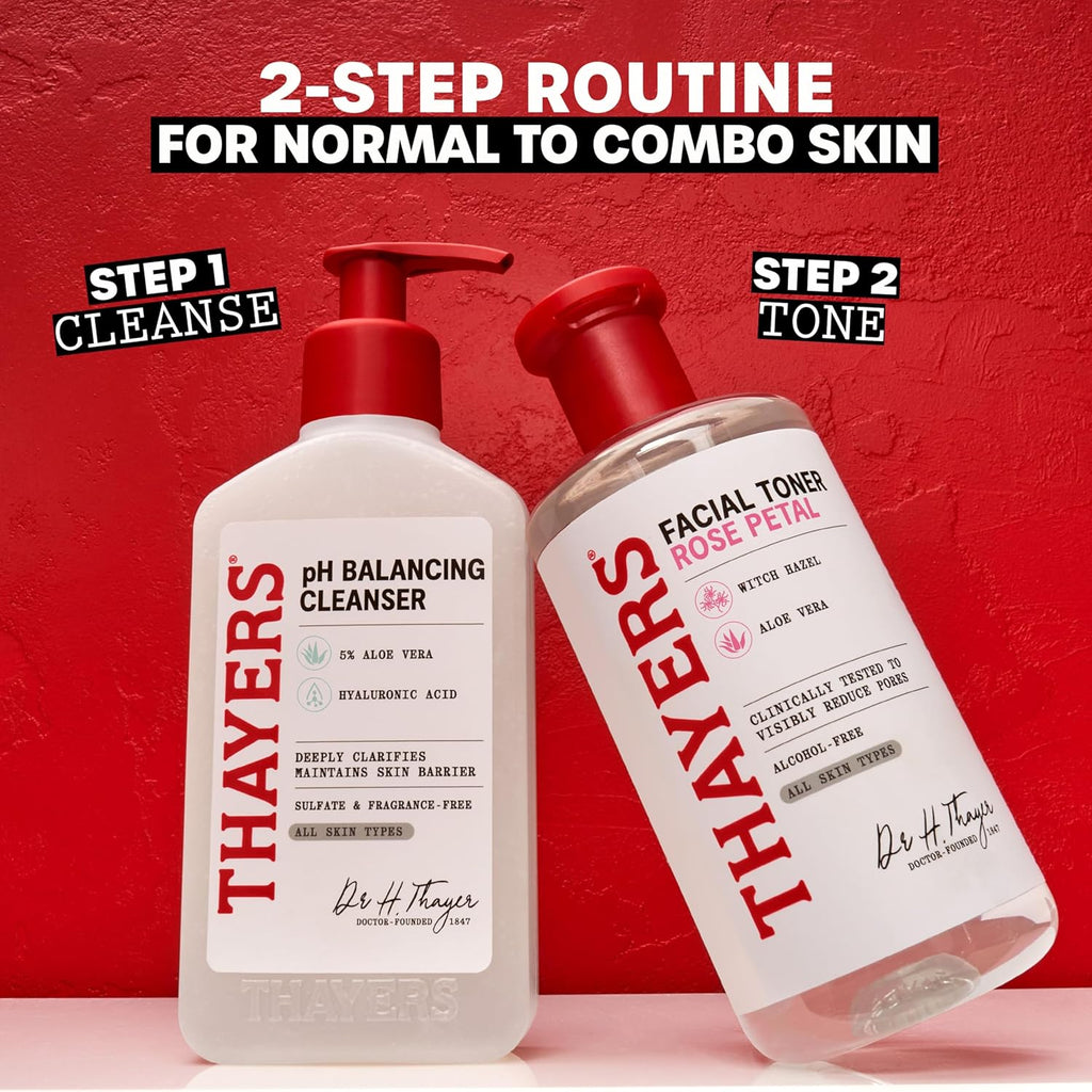 thayers alcohol-free rose petal witch hazel facial toner 12oz soothing hydrating refreshing toner for all skin types