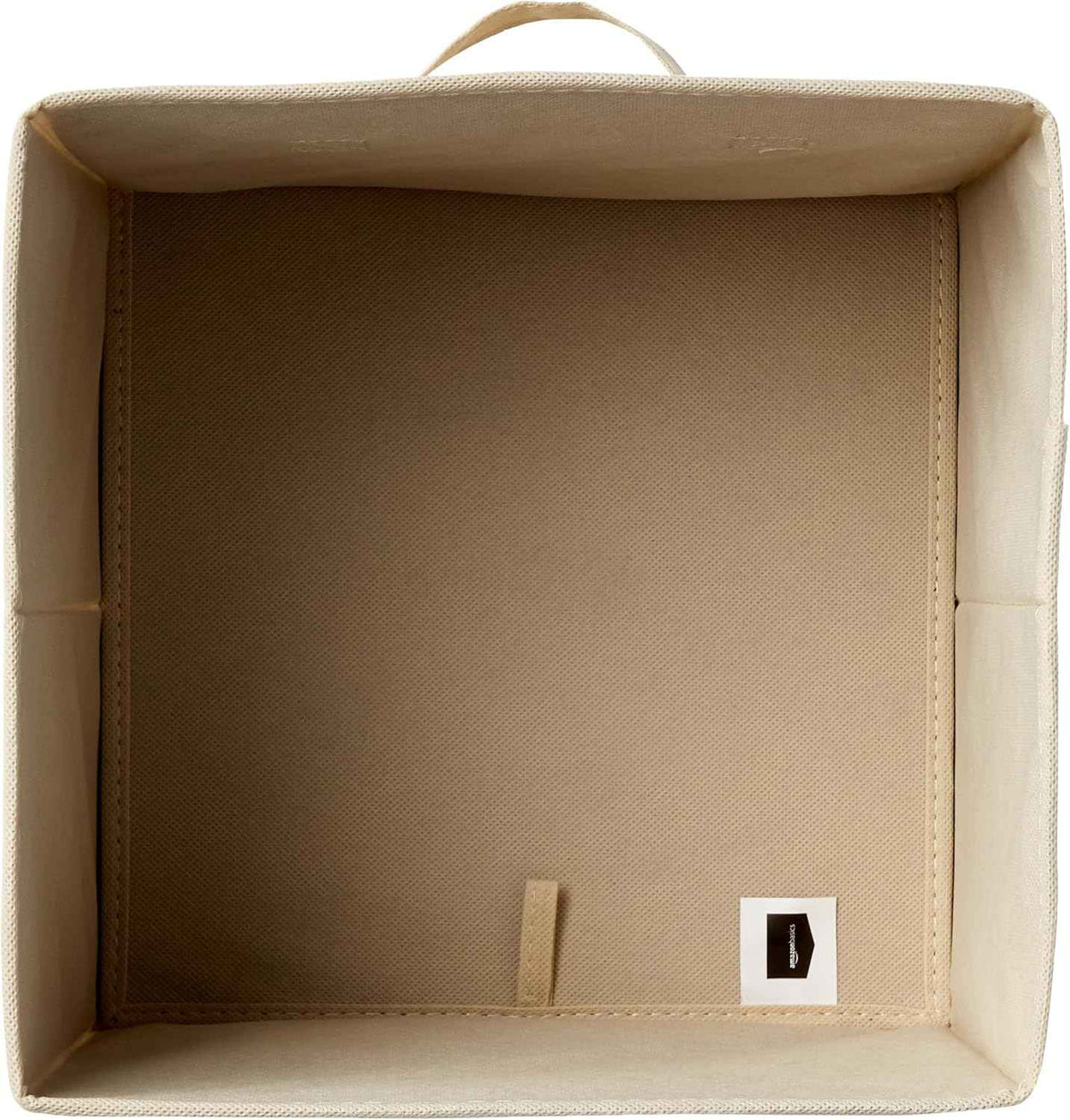 Collapsible Fabric Storage Cubes with Handles, Beige, 10.5 x 10.5 x 11-inch, Pack of 6