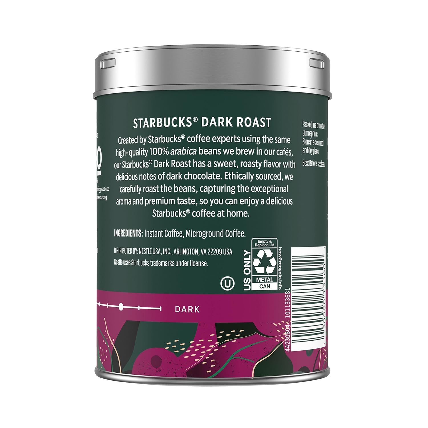 starbucks premium instant dark roast arabisca coffee three 3.17 oz tins