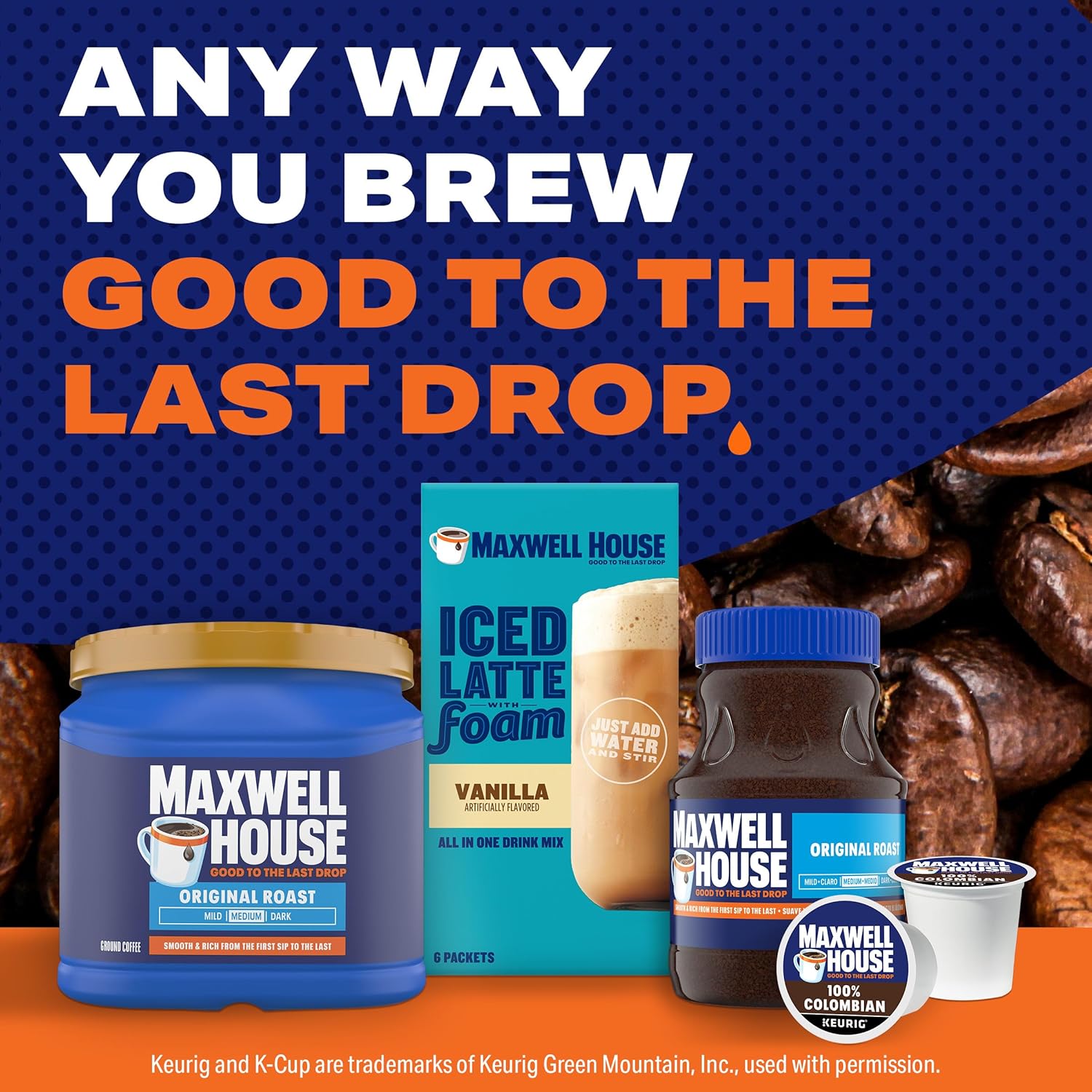 Maxwell House 27.5oz Ground Coffee, Medium Original Roast, 27.5 oz Canister