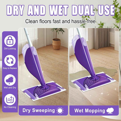 Disposable Wet Pads Refill Compatible with Wet Pads Refill Replacement for Wet Jet Pads for Household Cleaning Suit All Multi-Surface Floor,Thickness & Absorbent (20)