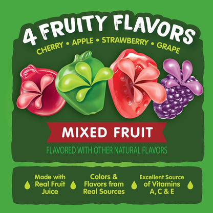 Black Forest, Juicy Burst, 0.8 oz, 40 ct, Mixed Fruit Flavored Snacks, Real Fruit Juice