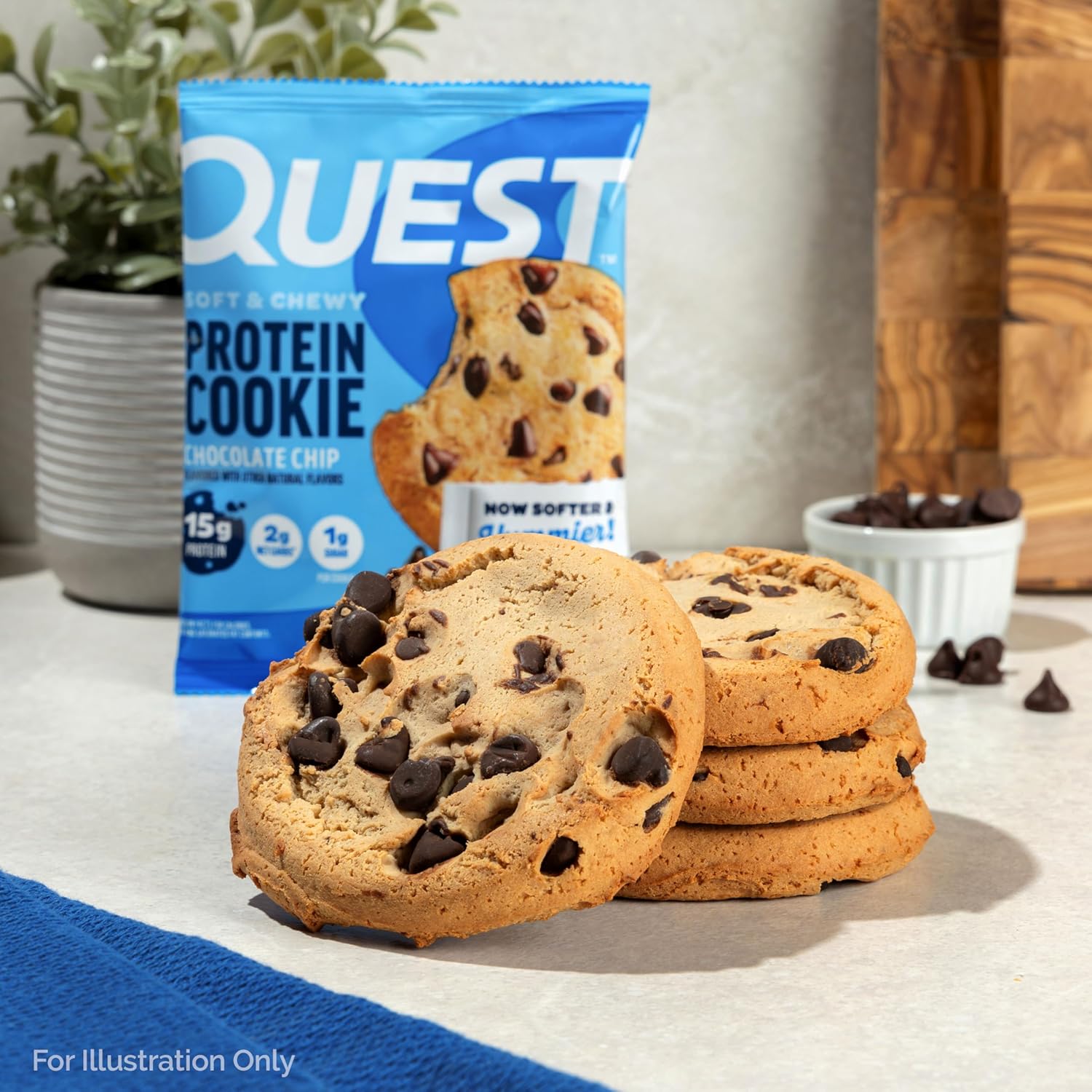 quest nutrition chocolate chip protein cookie 12 count 15g protein keto friendly