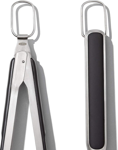 OXO Good Grips Grilling Tools, Tongs and Turner Set, Black