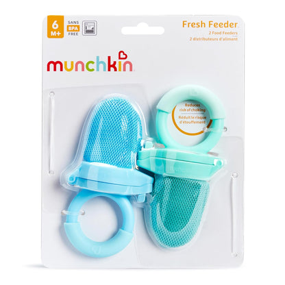 Munchkin Baby Feeder for Fresh Food and Fruit, 2 Pack, Blue/Mint