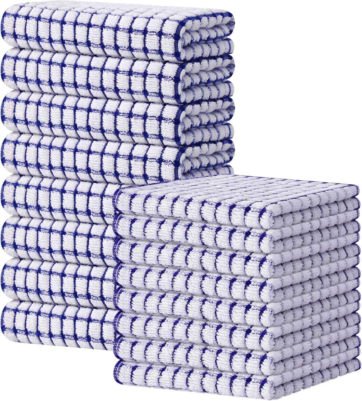 Kitinjoy Cotton 8 Pack Terry Kitchen Dish Cloths, 12 x 12 Inches Super Soft and Absorbent Dish Rags, Quick Drying Dish Towels for Washing Dishes, Mixed Color