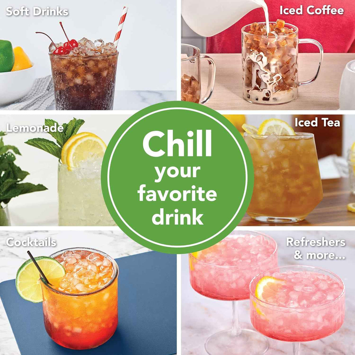 Tovolo Mini Ice Cylinder- Squeeze & Release- Set of 2, 1000422