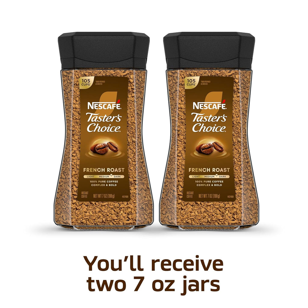 nescafe dark roast instant coffee french roast 2 jars 7 oz each