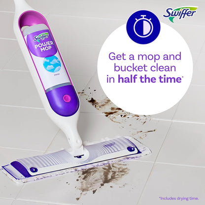 Swiffer PowerMop Multi-Surface Mop Kit for Floor Cleaning, Includes PowerMop, 2 Mopping Pad Refills, 1 Cleaning Solution with Fresh Scent and 2 Batteries - Rayz Mart