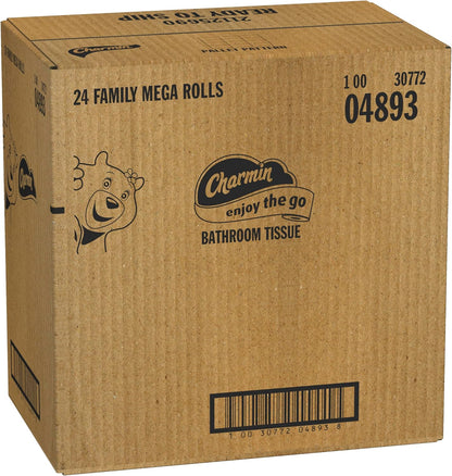 Charmin Ultra Strong Clean Touch Toilet Paper, 24 Family Mega Rolls = 120 Regular Rolls