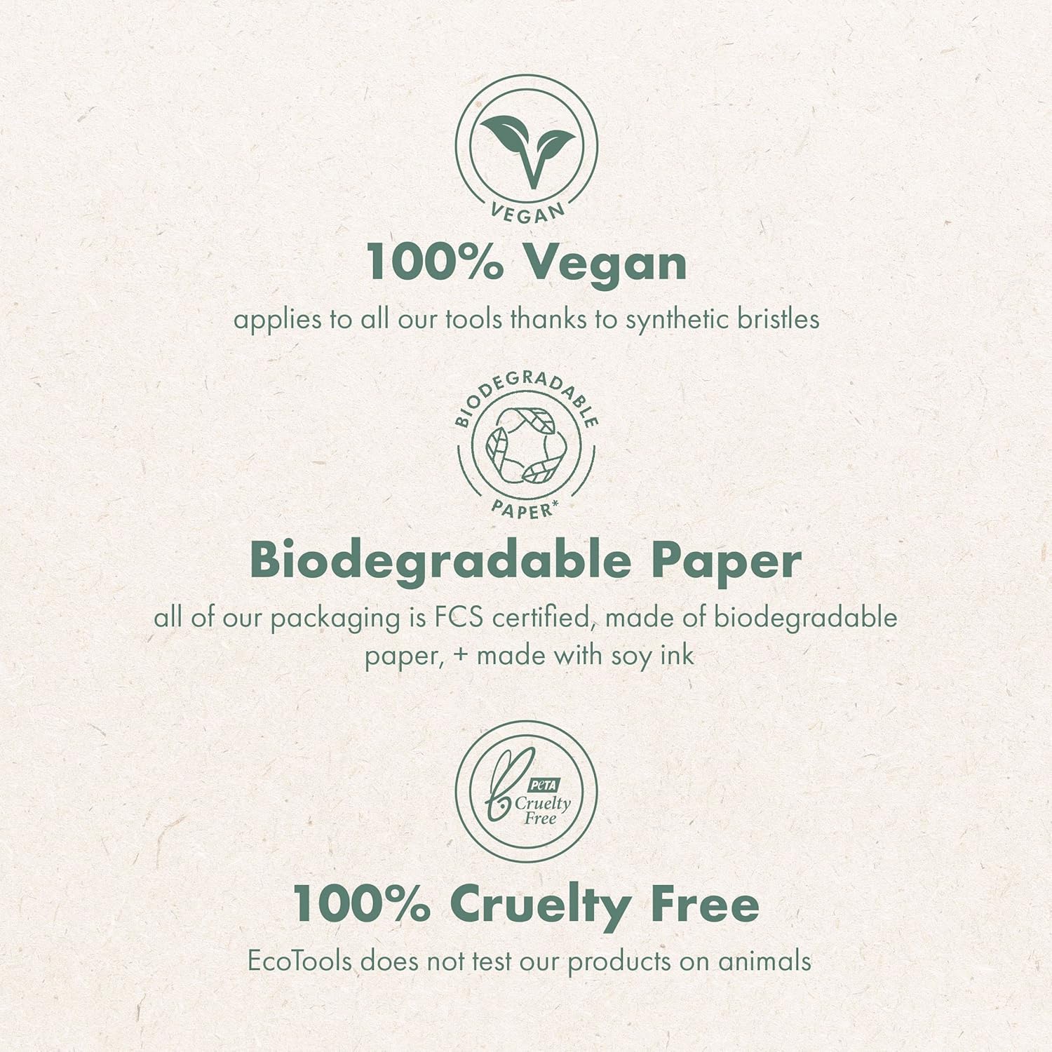 EcoTools cruelty-free dry body brush with synthetic bristles and bamboo handle, perfect for exfoliating and smoothing skin