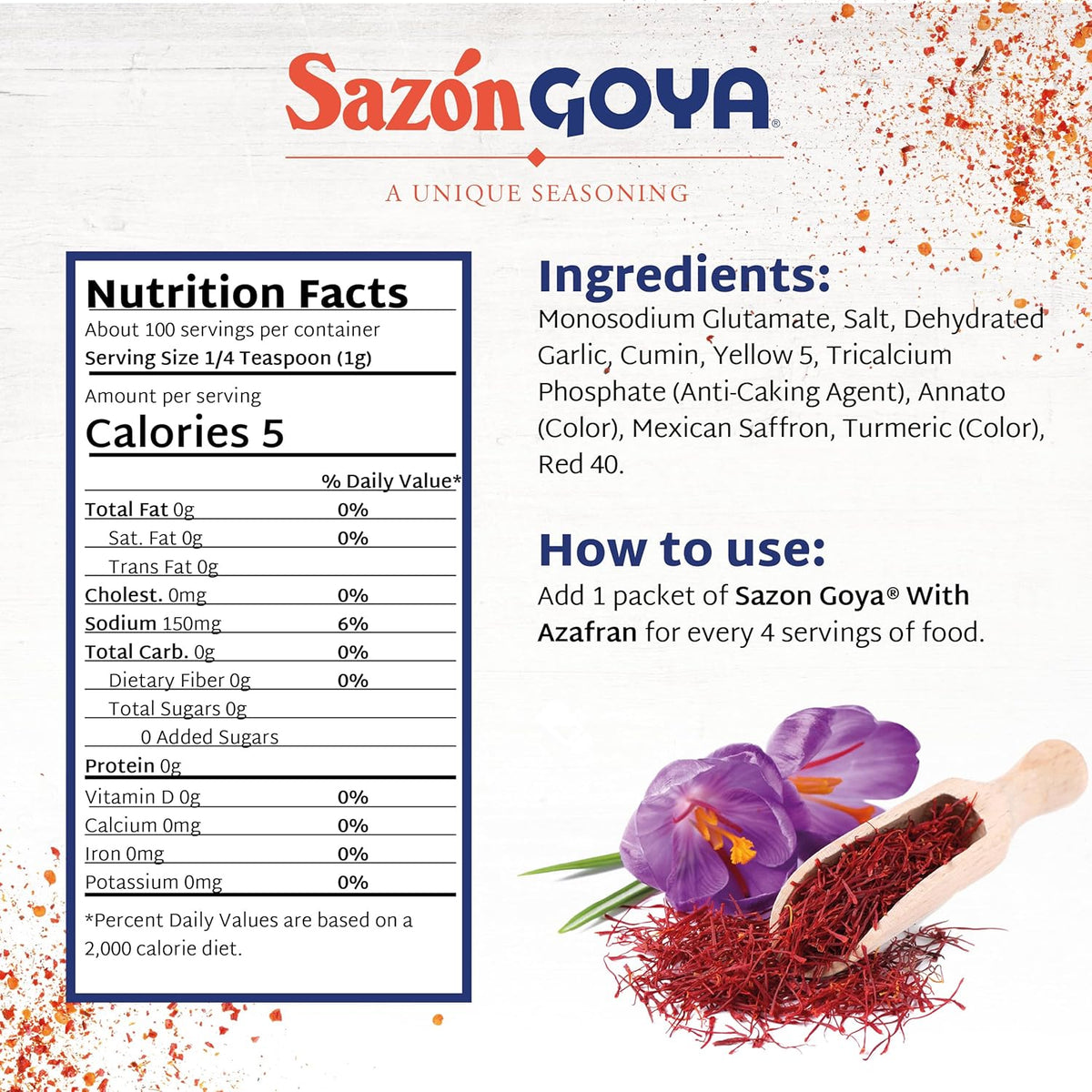 goya sazon seasoning with azafran 3.52 ounce pack of 3 for authentic latino cuisine