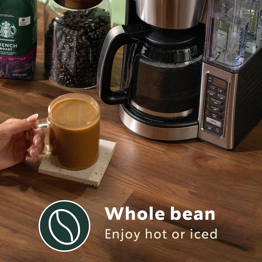 starbucks whole coffee beans, pike place roast, 28 oz, medium roast hot or iced coffee