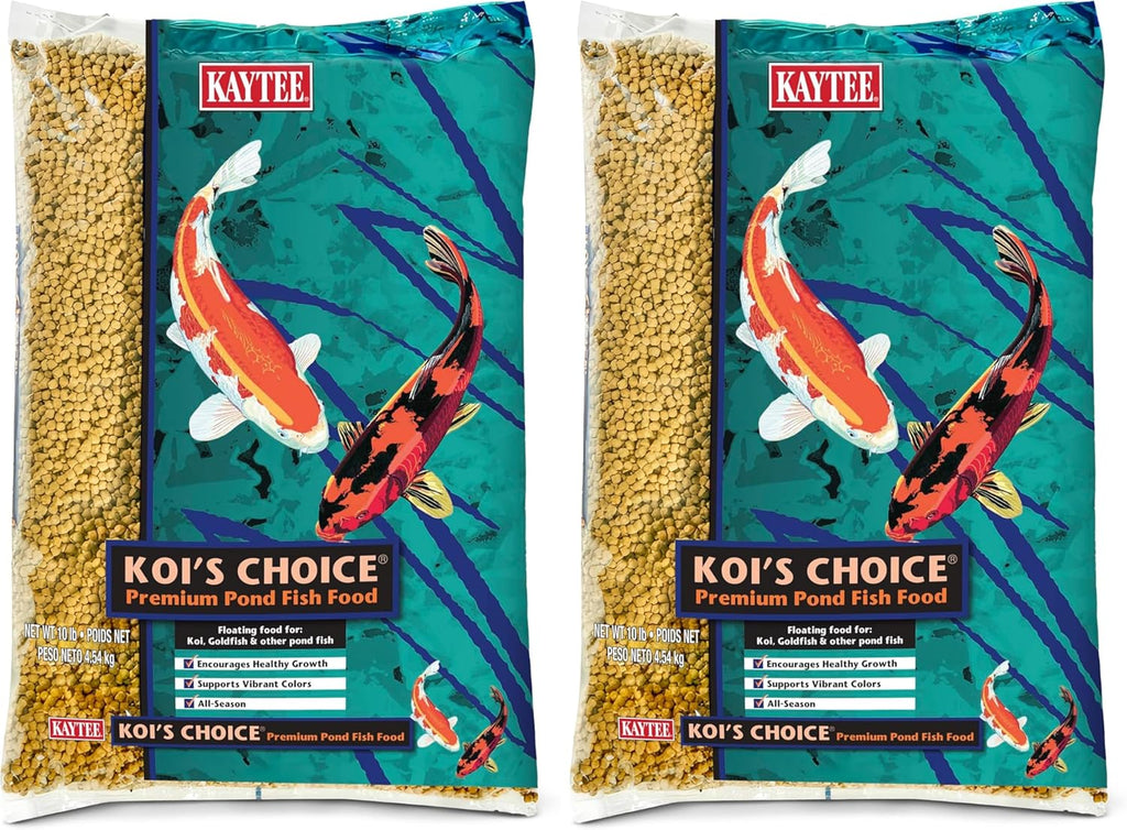 kaytee koi's choice koi floating fish food for koi goldfish and pond fish 10 pounds