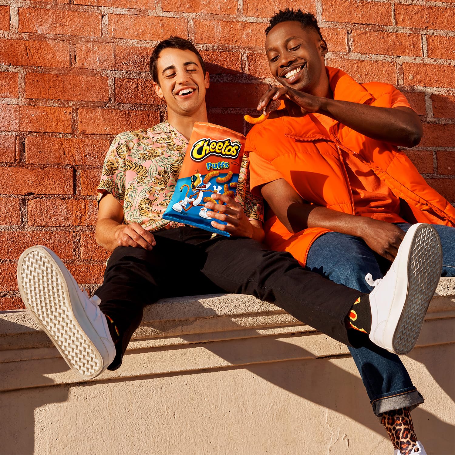Cheetos cheese flavored puffs snacks, pack of 40, 0.875 ounce individual bags, real cheese