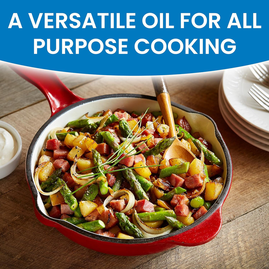 Crisco Pure Vegetable Oil, 1 Gallon, 100% cholesterol-free, gluten-free and kosher pareve cooking oil
