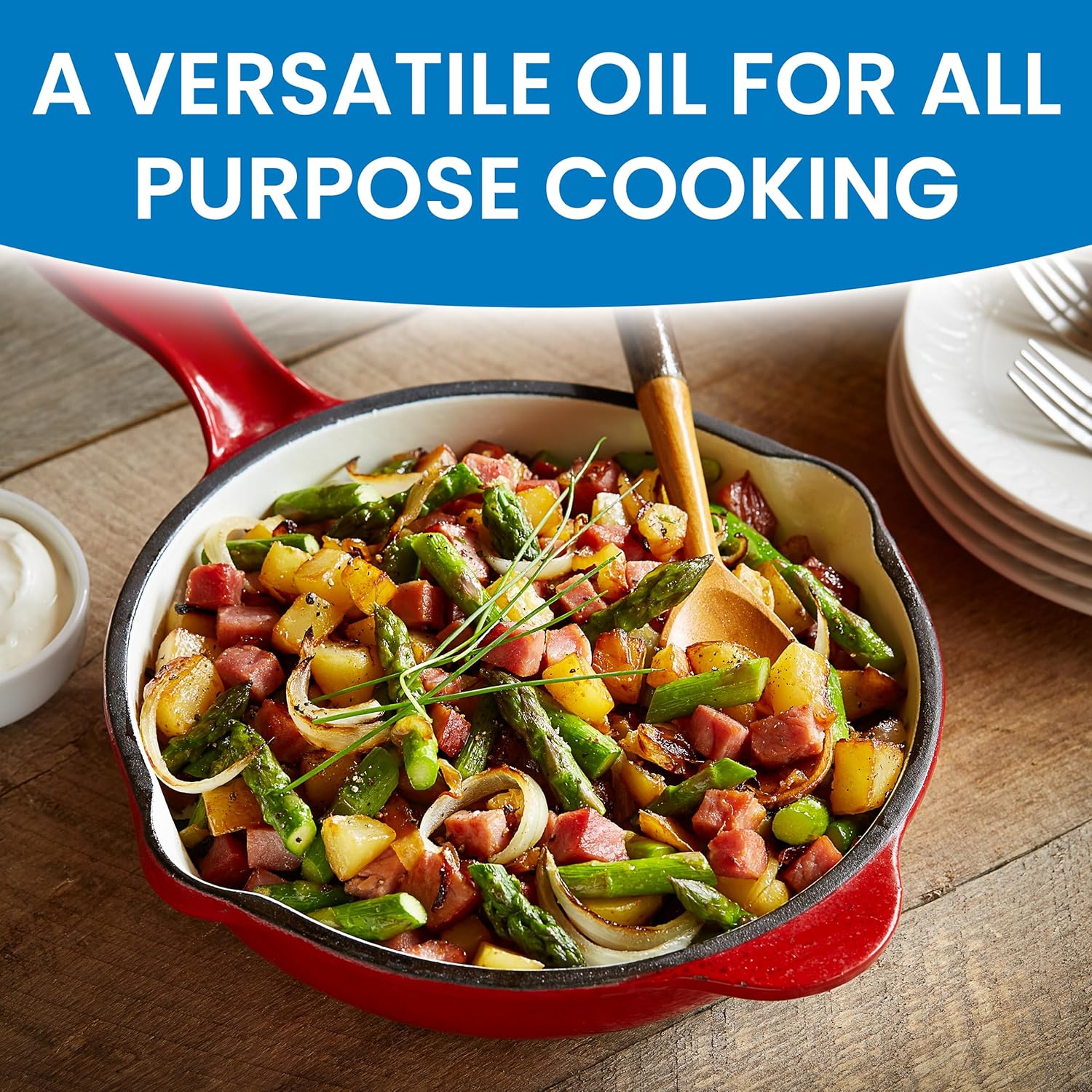 Crisco Pure Vegetable Oil, 1 Gallon, 100% cholesterol-free, gluten-free and kosher pareve cooking oil