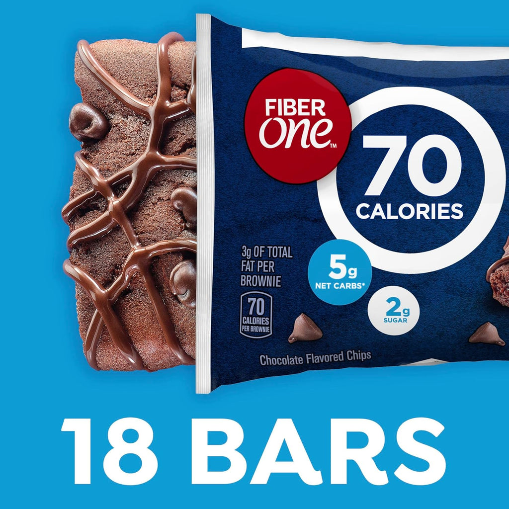 Fiber One 70 Calorie Brownies Chocolate Fudge Snack Bars Mega Pack 18 Ct 16 oz