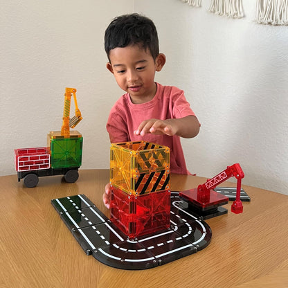 MAGNA-TILES Builder 32-Piece Magnetic Construction Set, The Original Magnetic Building Brand
