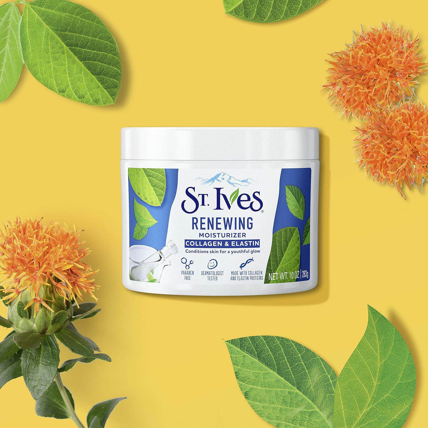 st. ives collagen elastin renewing facial moisturizer for dry skin, 10 oz, paraben free, cruelty free