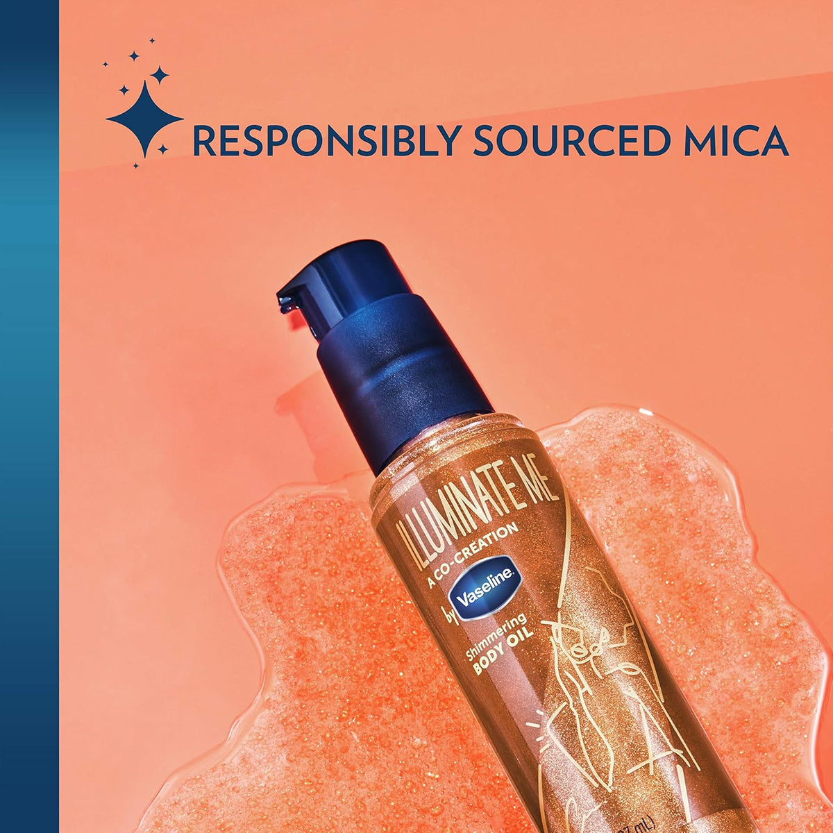 Vaseline Illuminate Me Shimmering Body Oil Created for Melanin Rich Skin, Illuminates Skin with Finishing Touch of Shimmer for Glowing Skin 3.3 oz