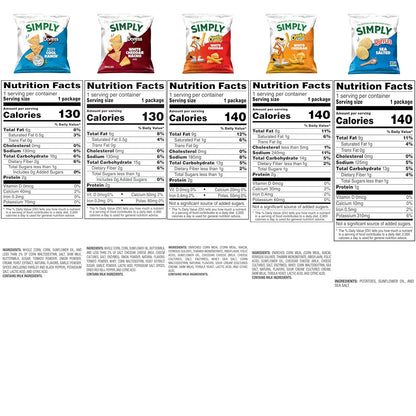 Simply Snacks Variety Pack, 36 Count, 0.875 Oz, Multiple Flavors, Real Cheese, No Artificial Colors or Flavors