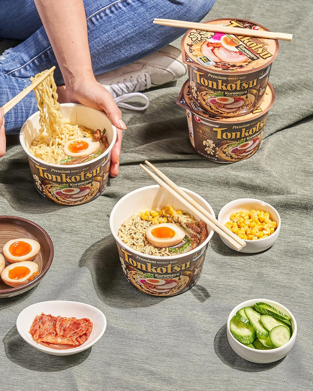 nongshim tonkotsu ramen kuromayu noodle big bowl 3.56 ounce pack of 6