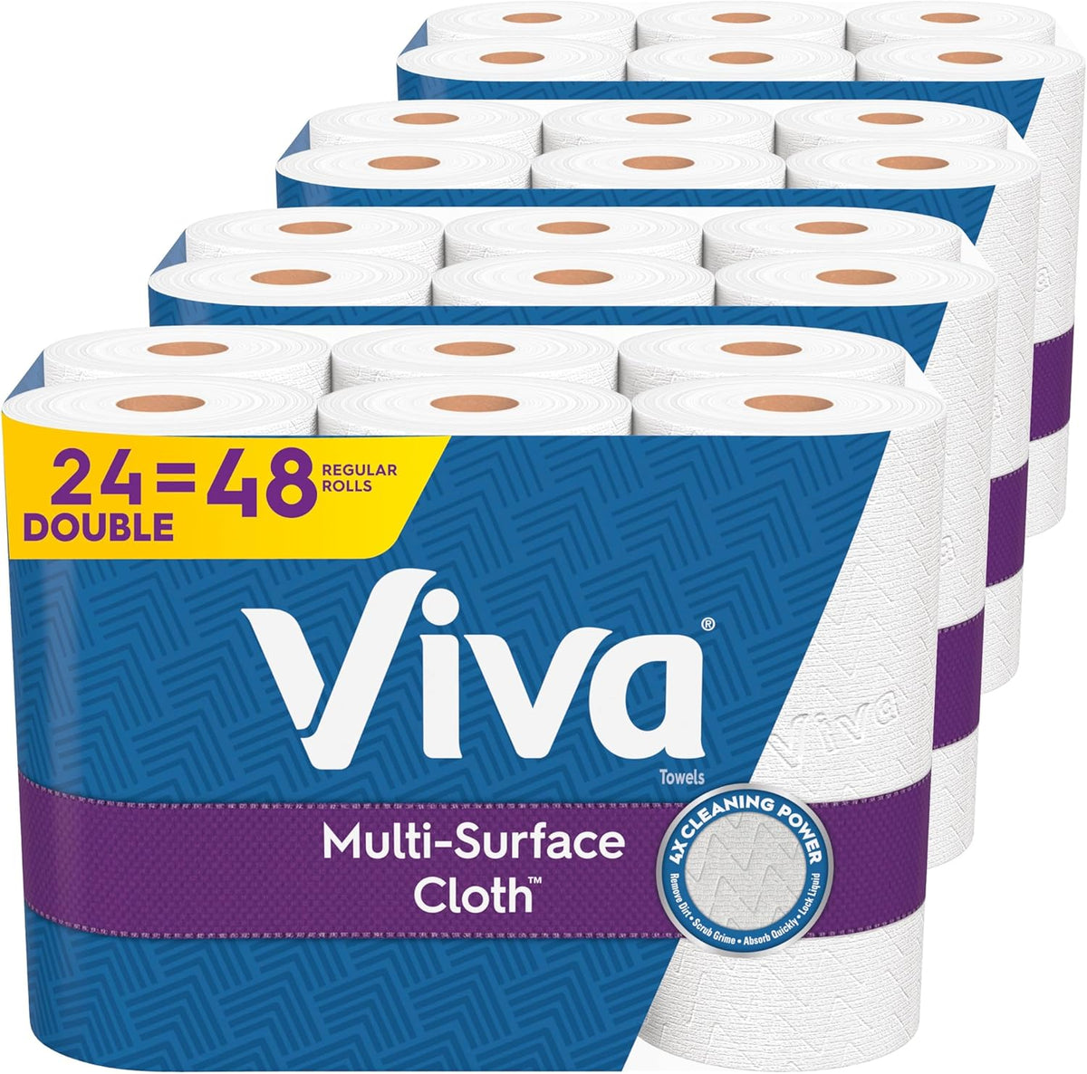 viva multi surface cloth paper towels 24 double rolls 110 sheet per roll multi surface cleaning towels - Rayz Mart